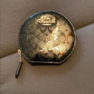 Coach round coin purse